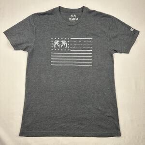 KUIU Shirt Mens Medium Gray Ultralight Hunting Flag Graphic Short Sleeve Tee